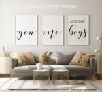 You Me and Our Boys, Set of 3 Prints, Minimalist Art, Home Wall Decor, Multiple Sizes