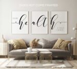 Your Health Is Your Choice, Set of 3 Poster Prints, Mental Health, Positive Affirmations, Wellness, Home Wall Decor
