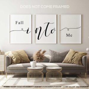 Fall Into Me, Set of 3 Poster Prints, Minimalist Art, Home Wall Decor, Multiple Sizes
