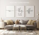 In This Office We Are Team, Set of 3 Prints, Minimalist Office Quotes Art, Home Wall Decor, Typography Art, Wall Art, Multiple Sizes