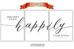 Happily Ever After, Set of 3 Poster Prints, Minimalist Art, Home Wall Decor, Multiple Sizes