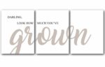 Look How Much You've Grown, Set of 3 Prints, Minimalist Art, Home Wall Decor, Multiple Sizes